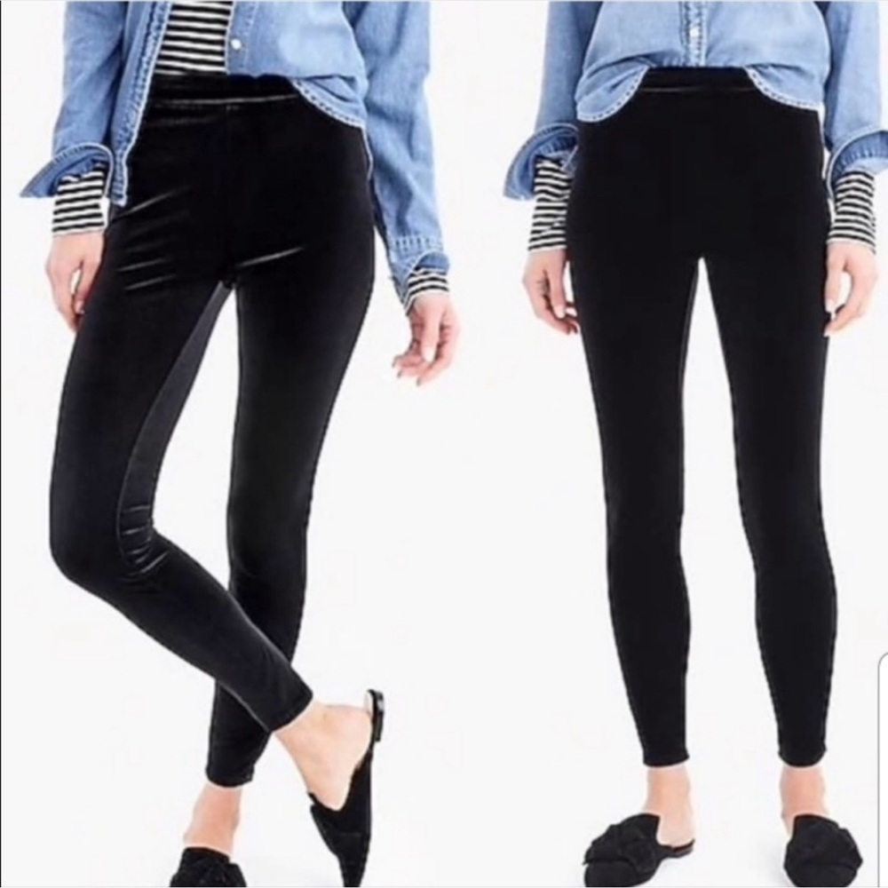 NWT! J.Crew stretch velvet leggings